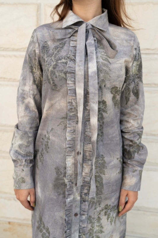 Greywood Botanical Tie Neck Dress