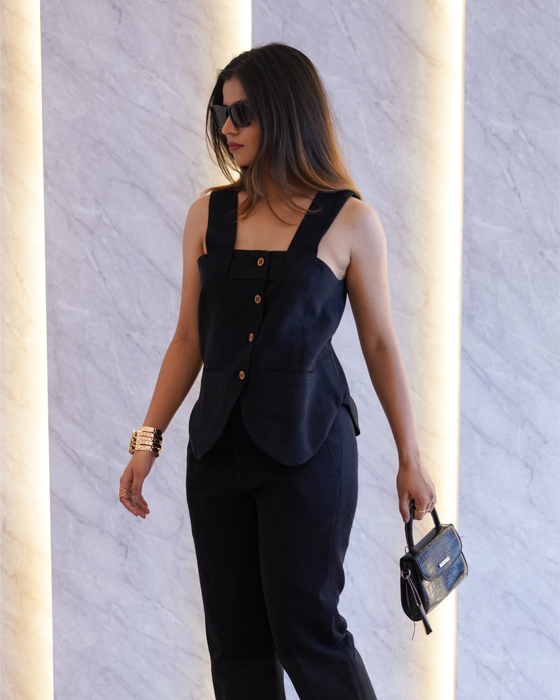 core Black waist coat set