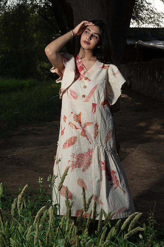 Rustic Bloom ruffle Dress