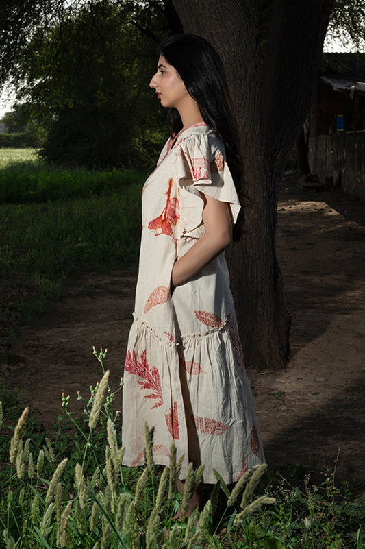 Rustic Bloom ruffle Dress