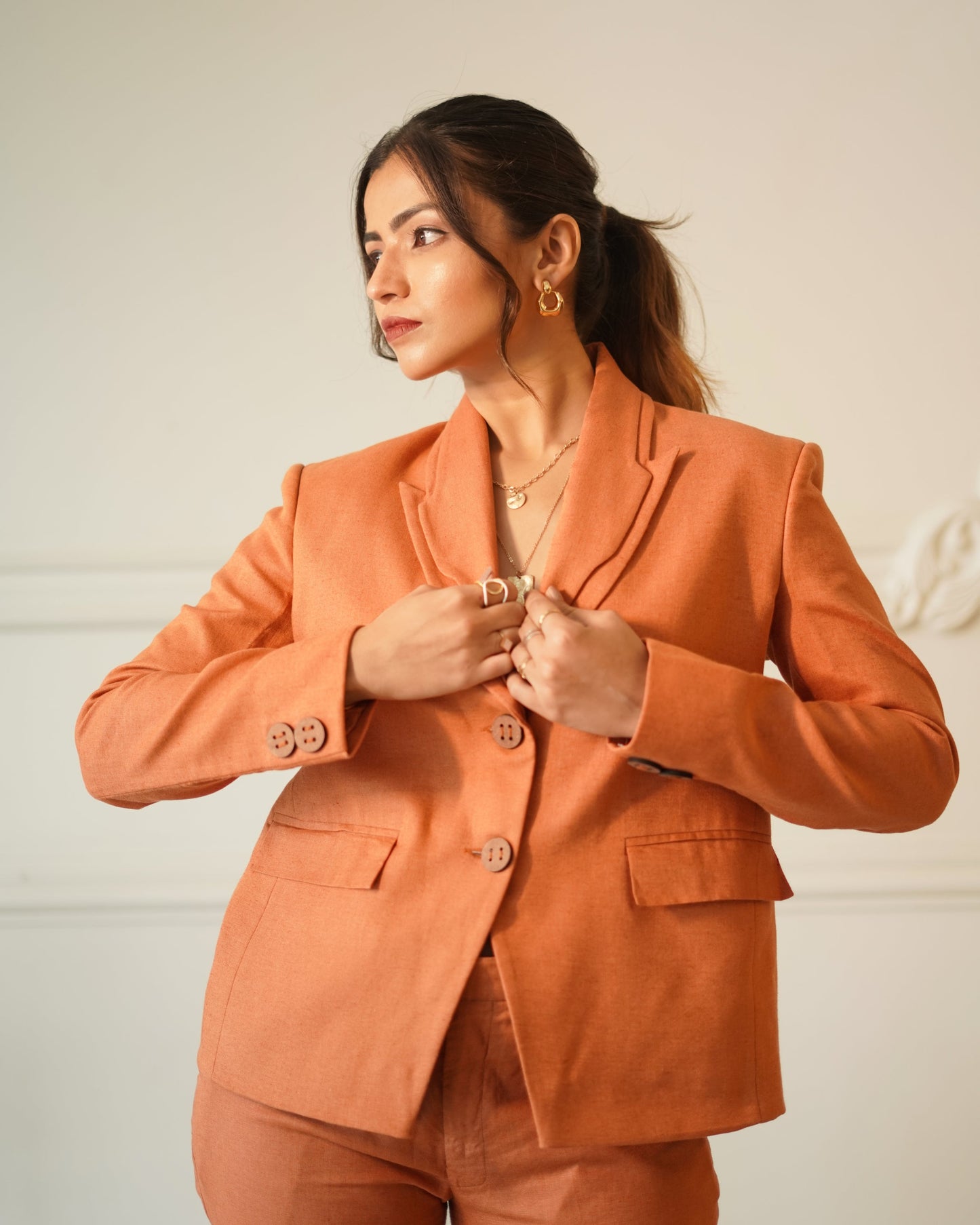 solar blazer with pant set