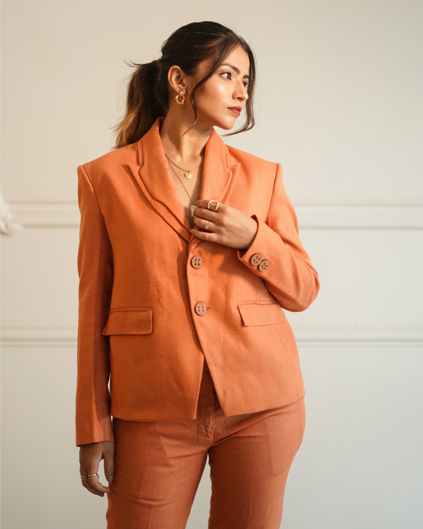 solar blazer with pant set