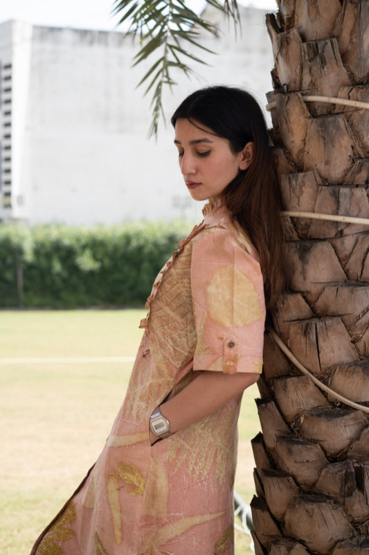 Blush Canopy Ruffle Dress