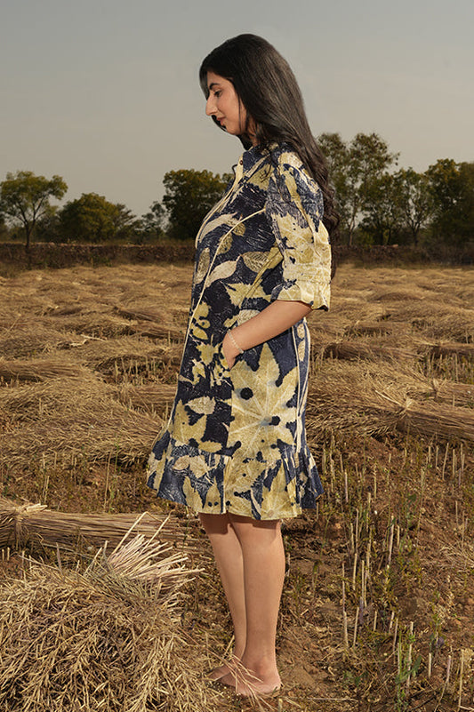 Indigo Eco printed Dress