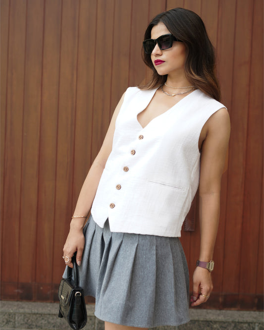 gauze coton waistcoat