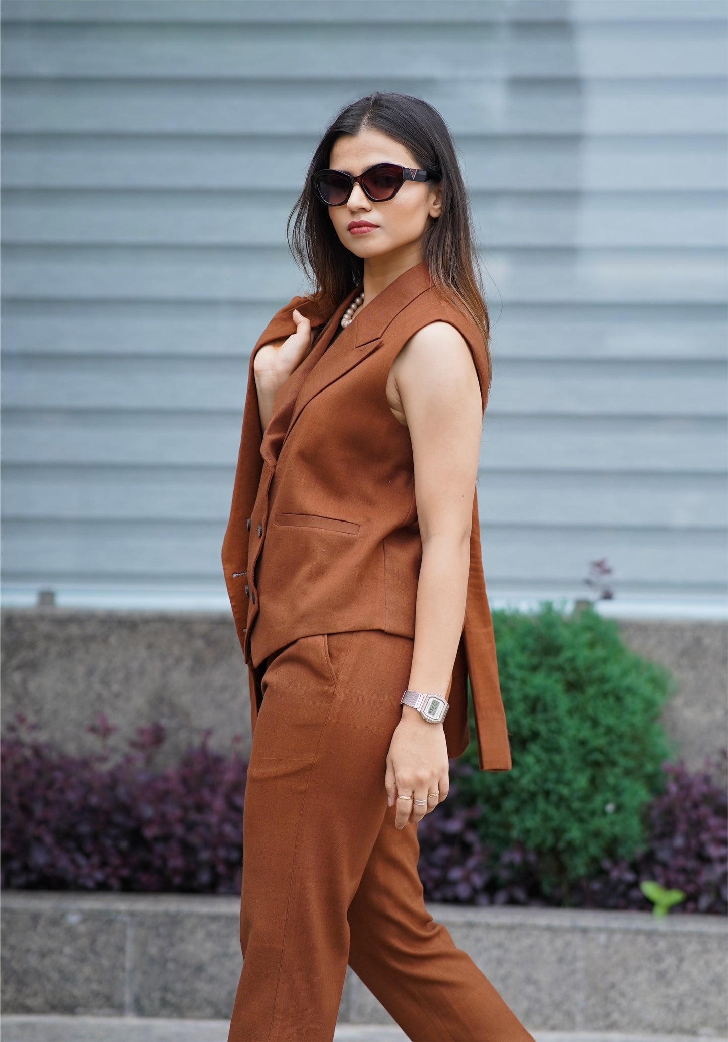Natural Cutch dyed  3 piece set