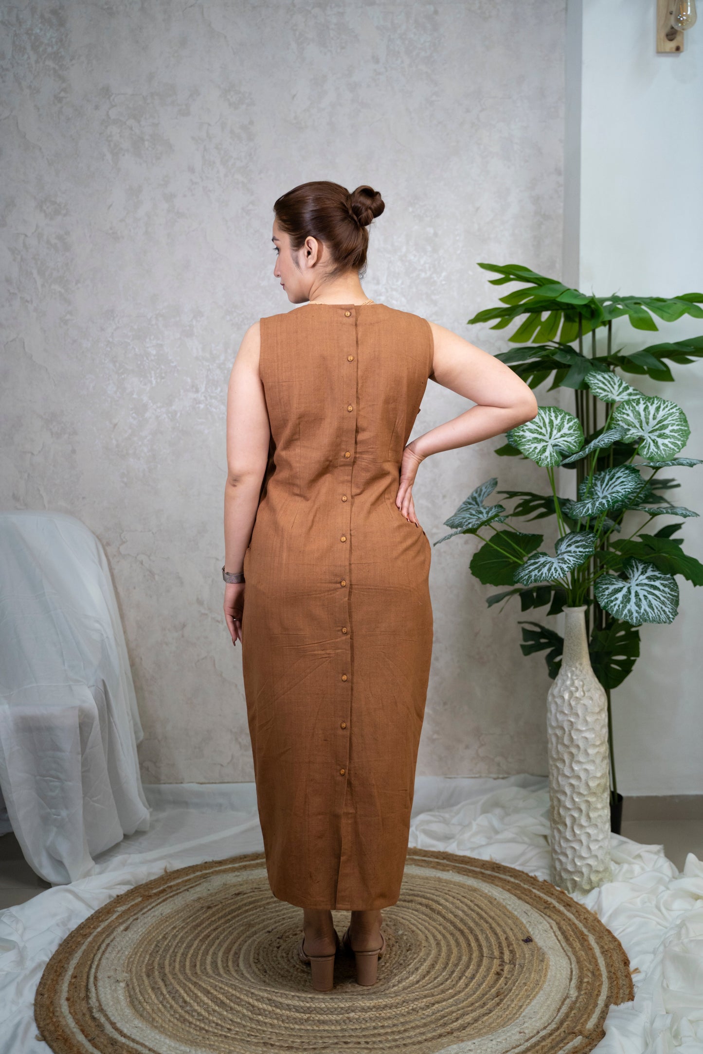 Terracotta Midi Dress