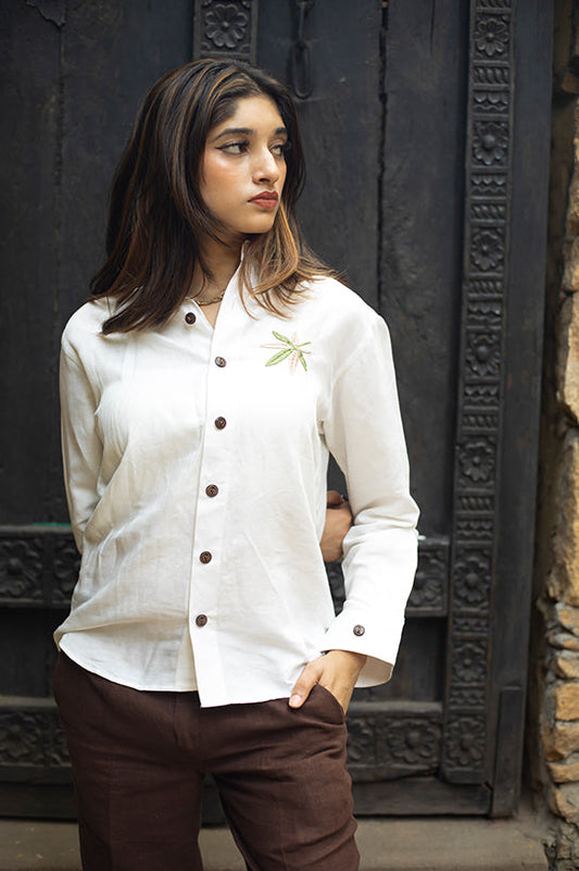 Hemp Harmony Embroidered Shirt