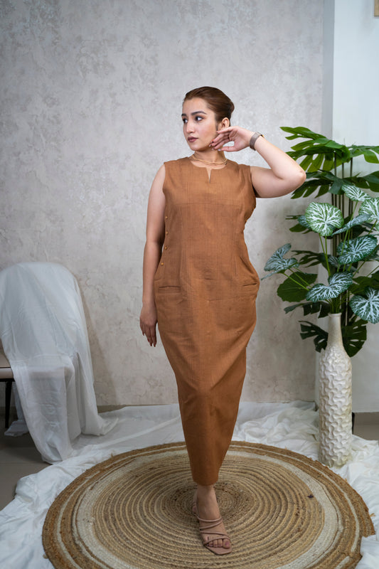 Terracotta Midi Dress