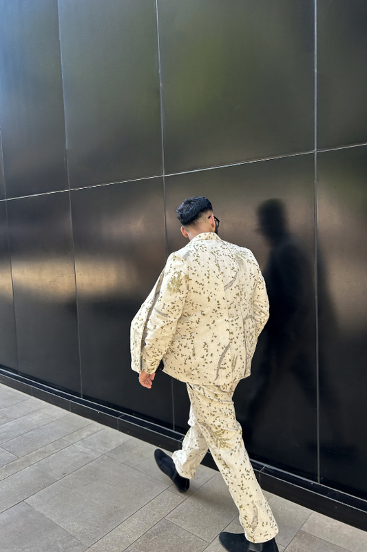 Mens Ecoprinted Blazer-Eucalyptus Whisper