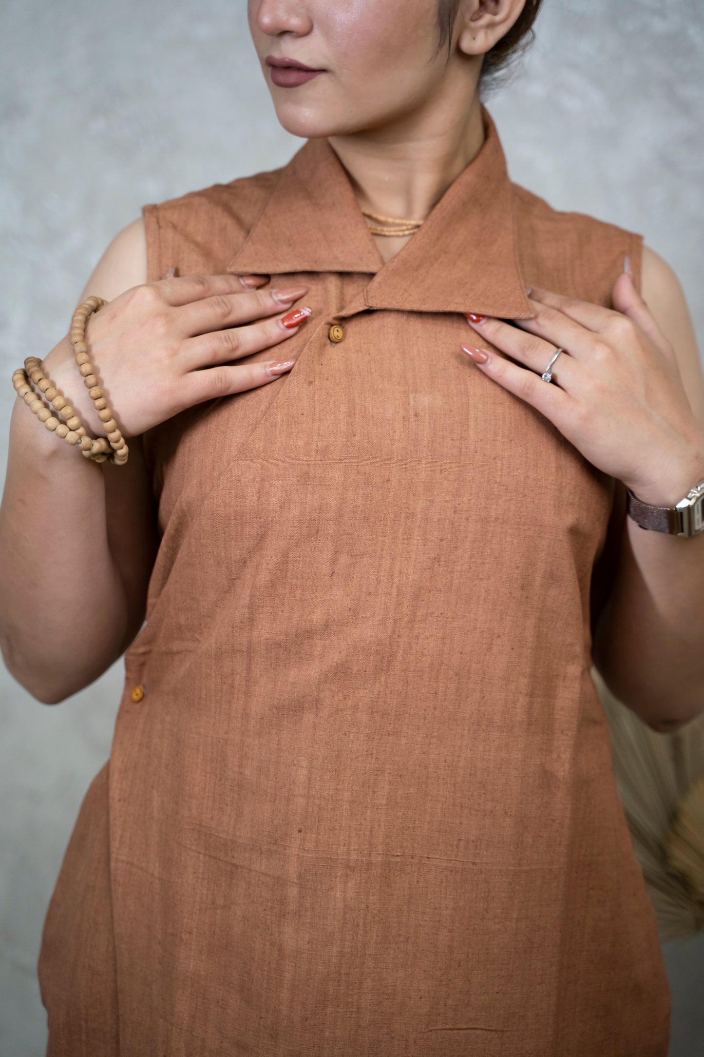Terracotta Grace Wrap Dress