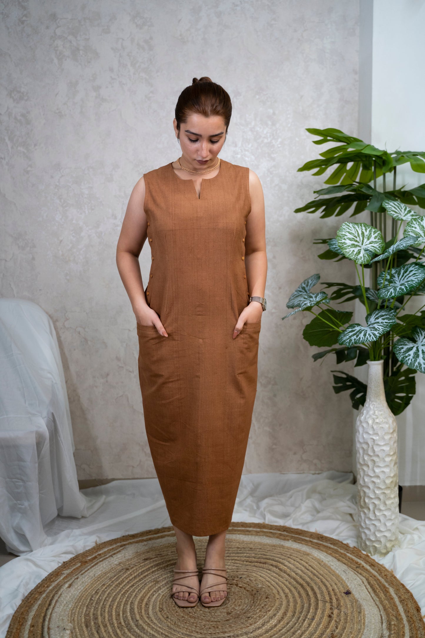 Terracotta Midi Dress